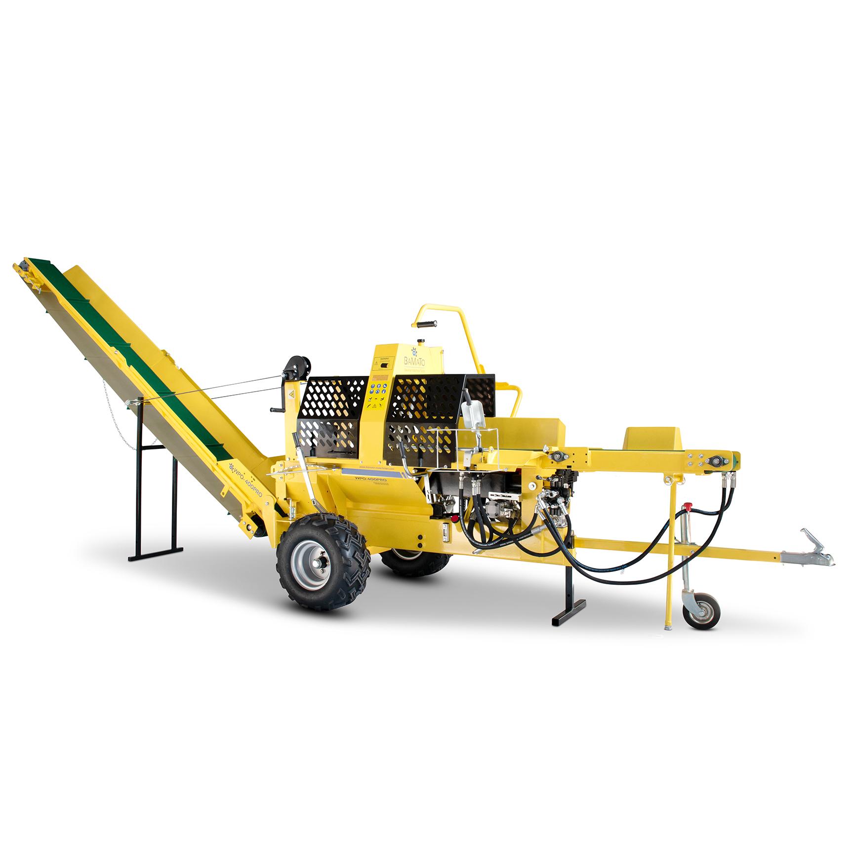 BAMATO 20 to Sägespaltautomat WPO-400PRO mit Förderband